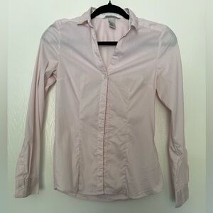 Pink H&M button up shirt size 4